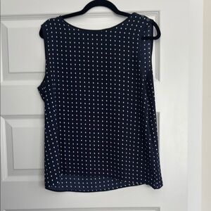 Banana Republic Blue and White Boxy Sleeveless Blouse